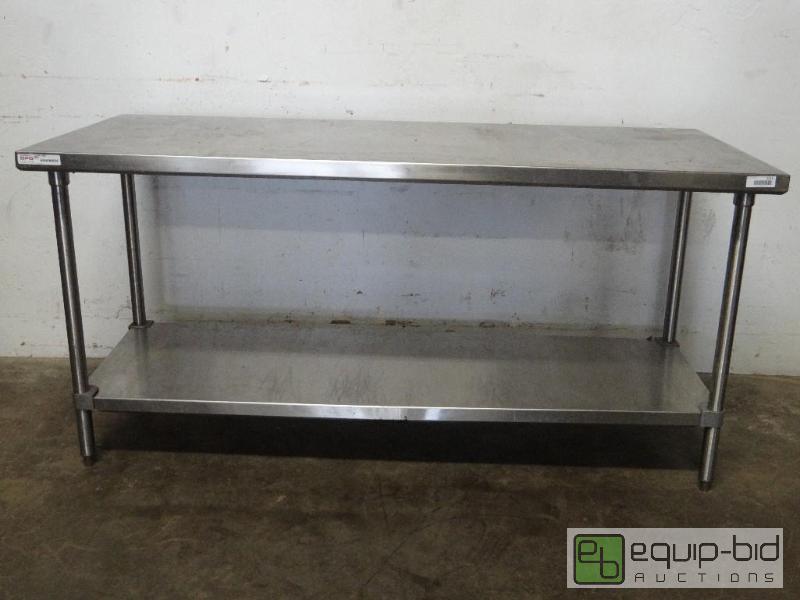 lot 1121 image: Stainless Steel Table with Stainless Under Shelf