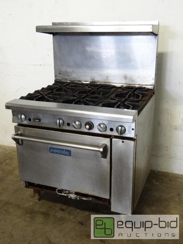 lot 1123 image: Imperial Natural Gas 6 BurnerOven Range