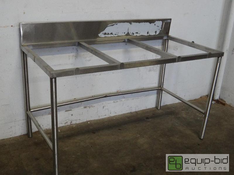 lot 1130 image: Stainless Cutting Board Stand w Back Splash