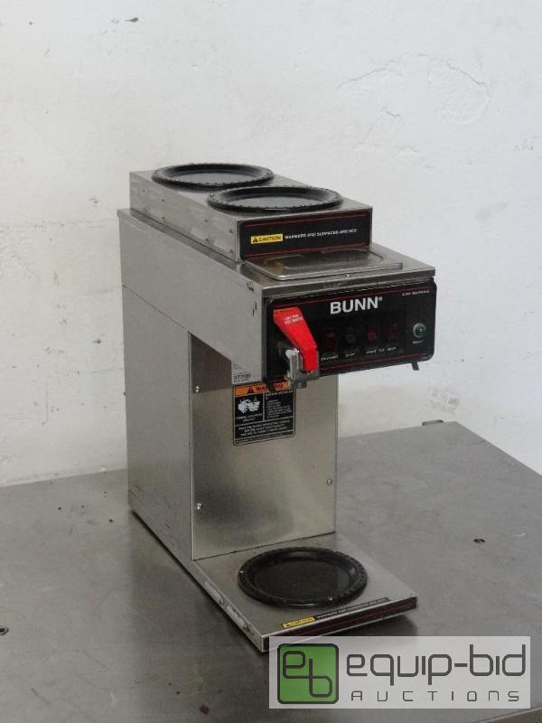 lot 1153 image: Bunn Coffee Brewer w Burners and Hot Water Spigot