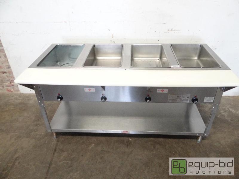lot 1160 image: Supremeter 4 Well Steam Table with Cutting Board
