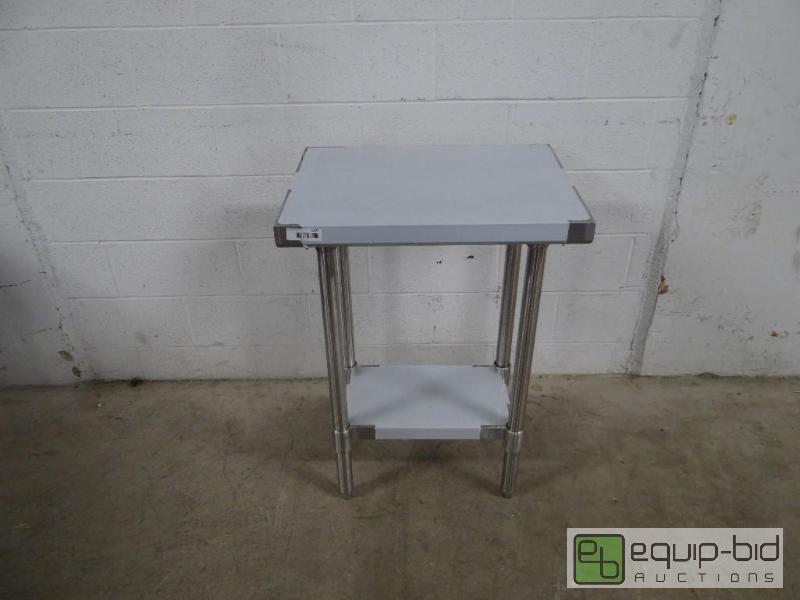 lot 1172 image: B and K All Stainless Table with Under Shelf