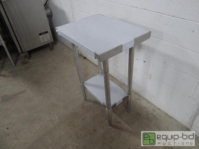 lot 1173 image: B and K All Stainless Table with Under Shelf