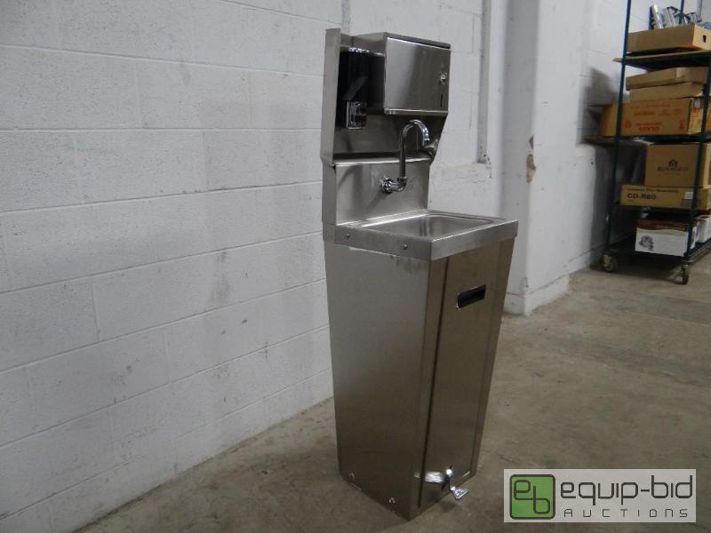 lot 1182 image: Advance Tabco Stainless Foot Controlled Sink
