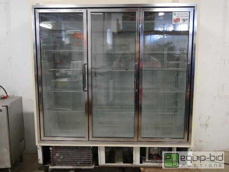 lot 1186 image: Hussman Triple Glass Door Freezer