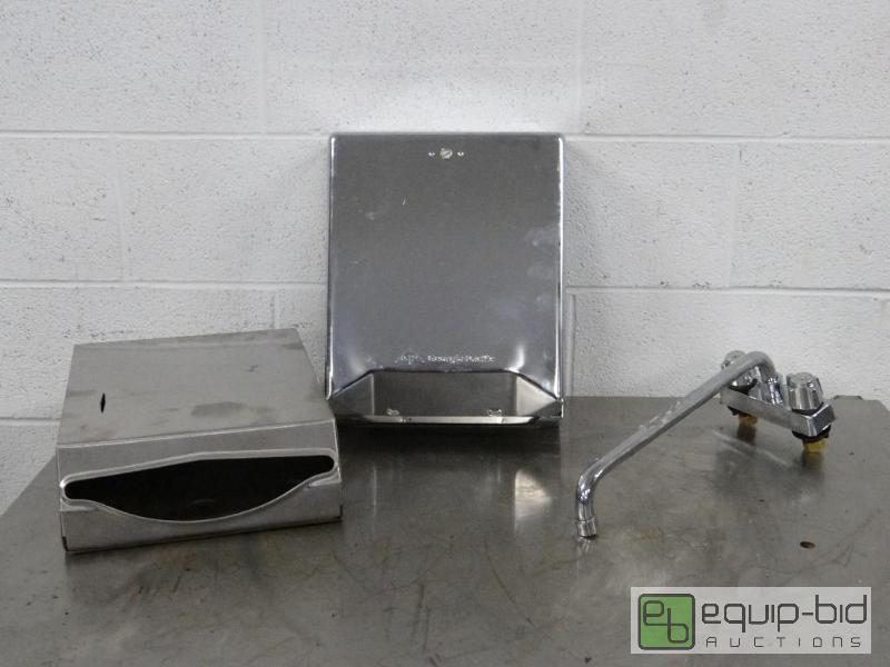 lot 1243 image: (2) Paper Towel Dispensers w a Long Reach Faucet