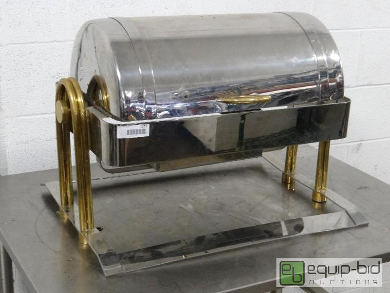 lot 1255 image: Polished Full Size Chafing Dish and Lid