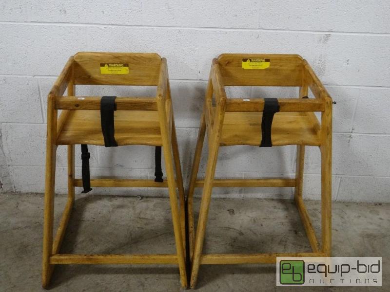 lot 1260 image: (2) Oak High Chairs