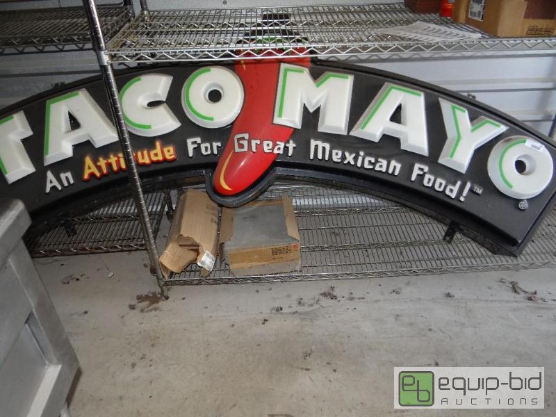 lot 106 image: Fast Food lighted sign. Pepper is broke. 8ft ...