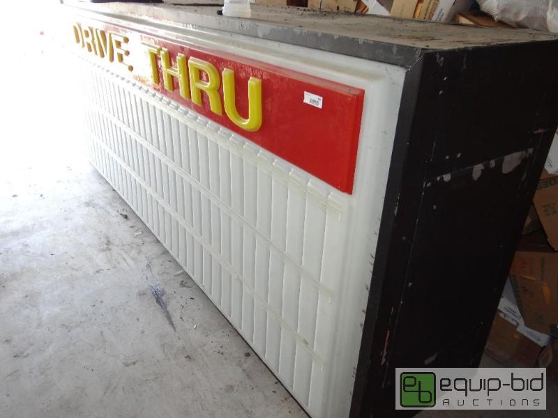 lot 108 image: Large reader board sign.  120&quot long x 48...