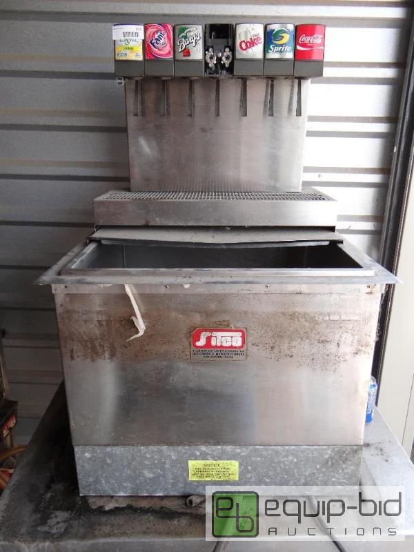 lot 112 image: 7 head fountain machine with ice bin....