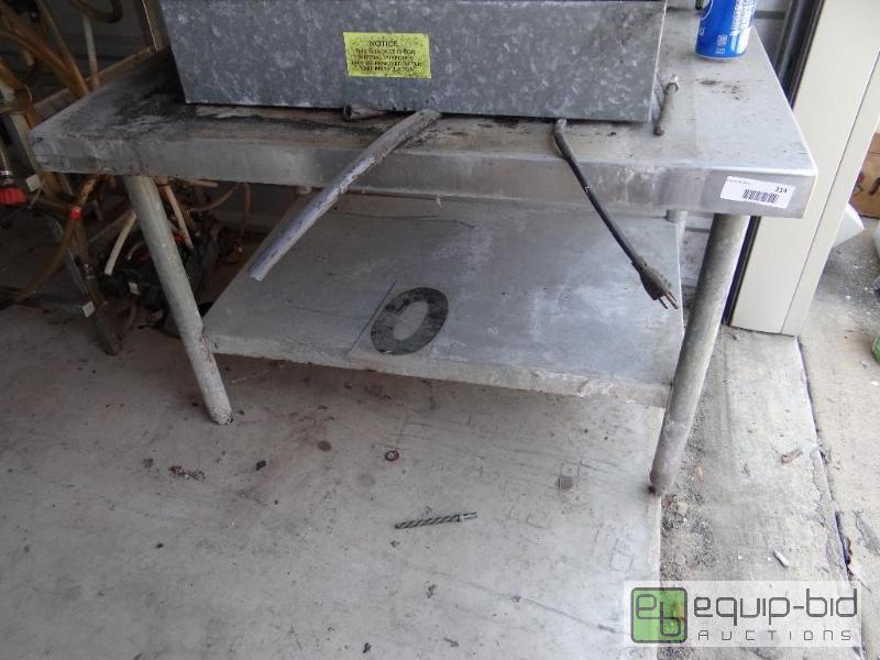 lot 114 image: Stainless steel table. 36&quot x 30&quot x ...