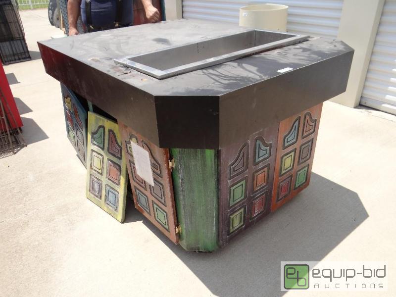 lot 133 image: Custom built salsa bar with cabinet doors and...