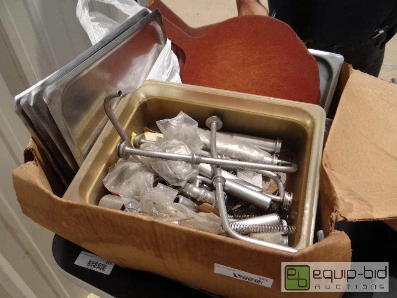 lot 161 image: Lot of ss lids, condiment pumps and misc....