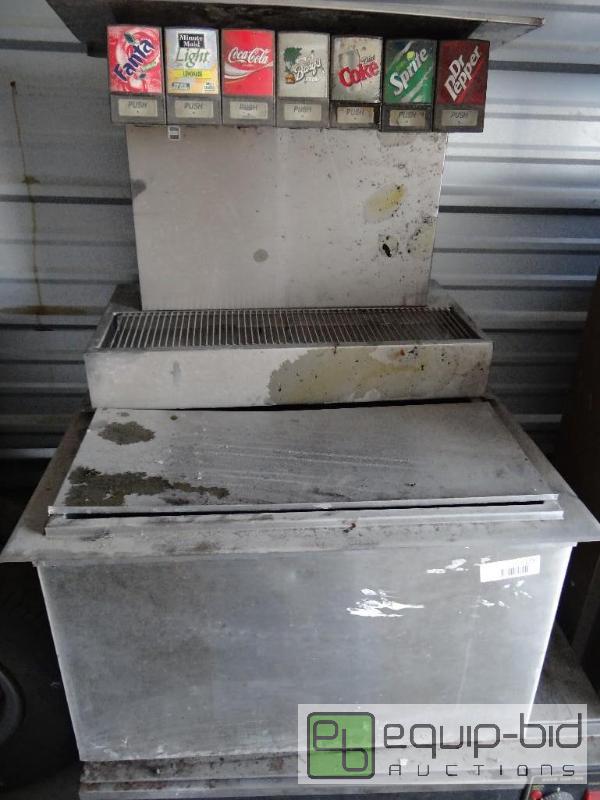 lot 173 image: 7 head fountain machine with ice bin....