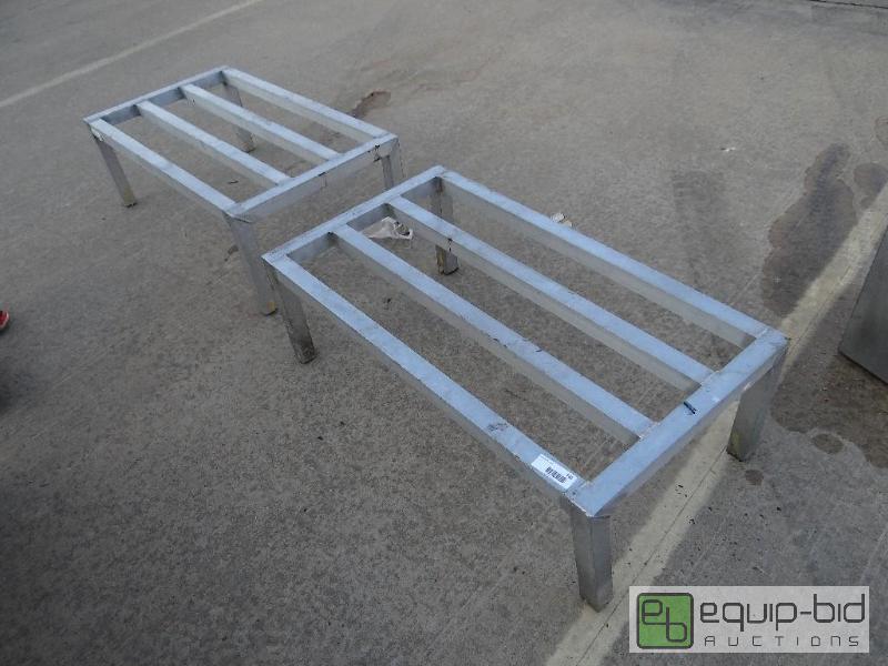 lot 181 image: Lot of 3 aluminum dunnage racks....