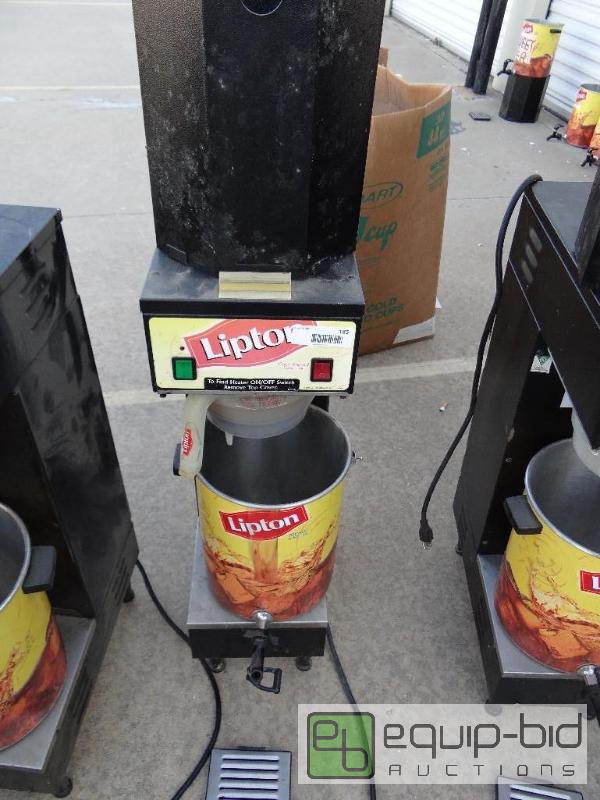 lot 185 image: Lipton ice tea machine with dispenser and sta...
