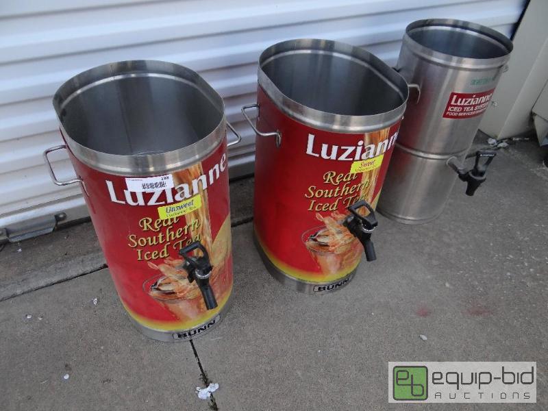 lot 188 image: Lot of 3 Luzianne&nbsptea dispensers....