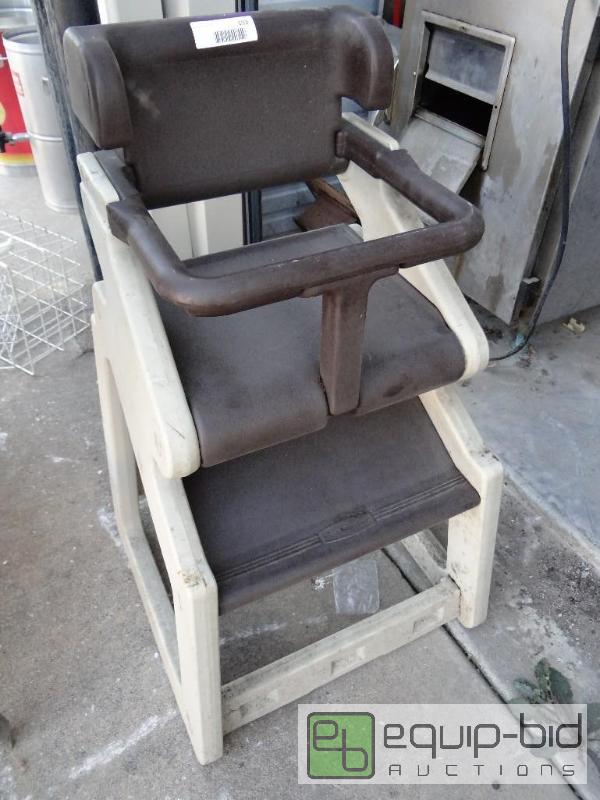 lot 192 image: Plastic high chair and silverware tray....