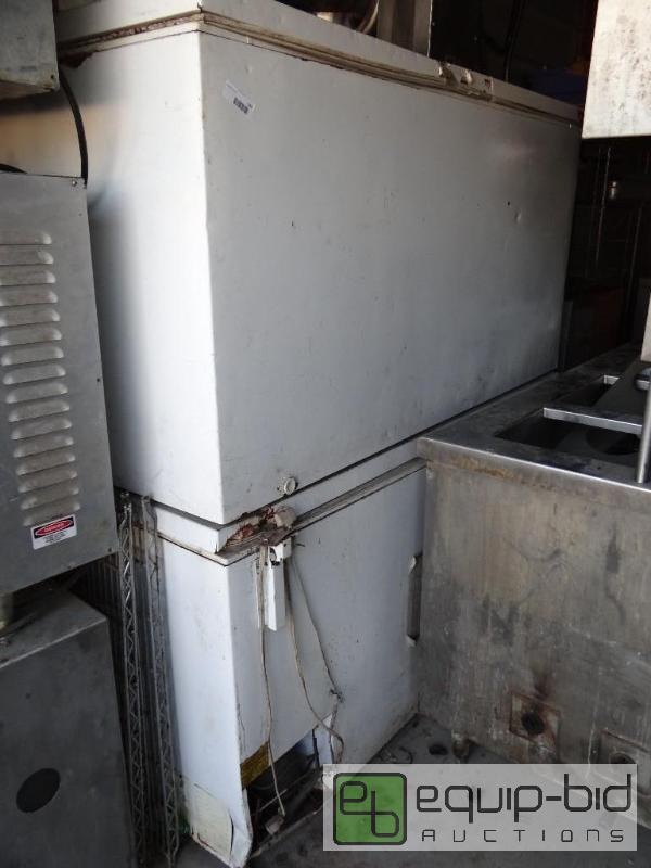 lot 193 image: Lot of 2 large chest freezers. Working when r...