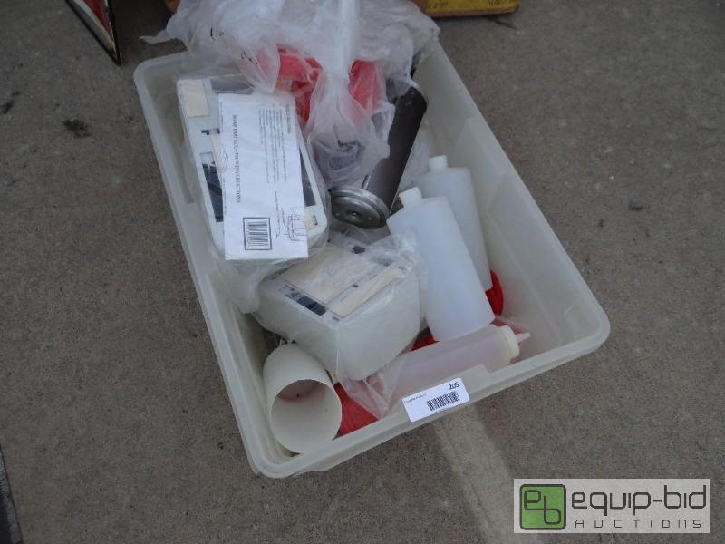 lot 205 image: Lot of condiment containers, food service gun...