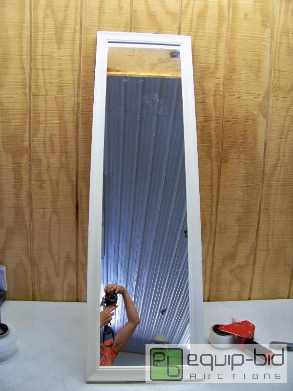 lot 1059 image: White Framed Full Length Mirror