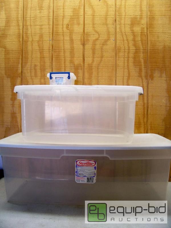 lot 1096 image: Storage Totes Clear