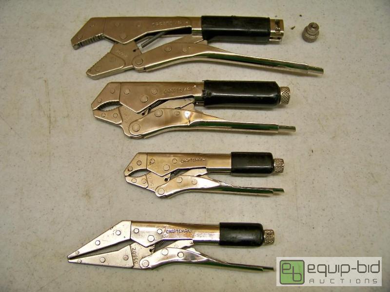 lot 1163 image: 4 Craftsman Lockjaw Vicescrips
