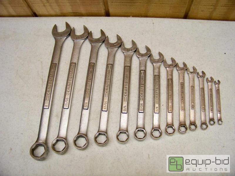lot 1165 image: Craftsman Wrench Set 13 pcs Standard