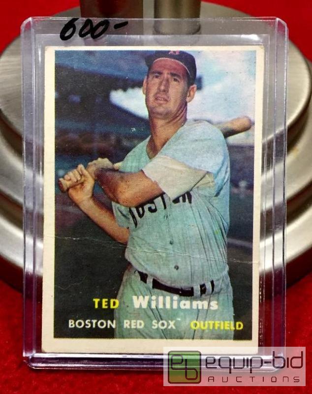 lot 1002 image: 1957 TOPPS TED WILLIAMS BOOK VALUE $600  A VE...