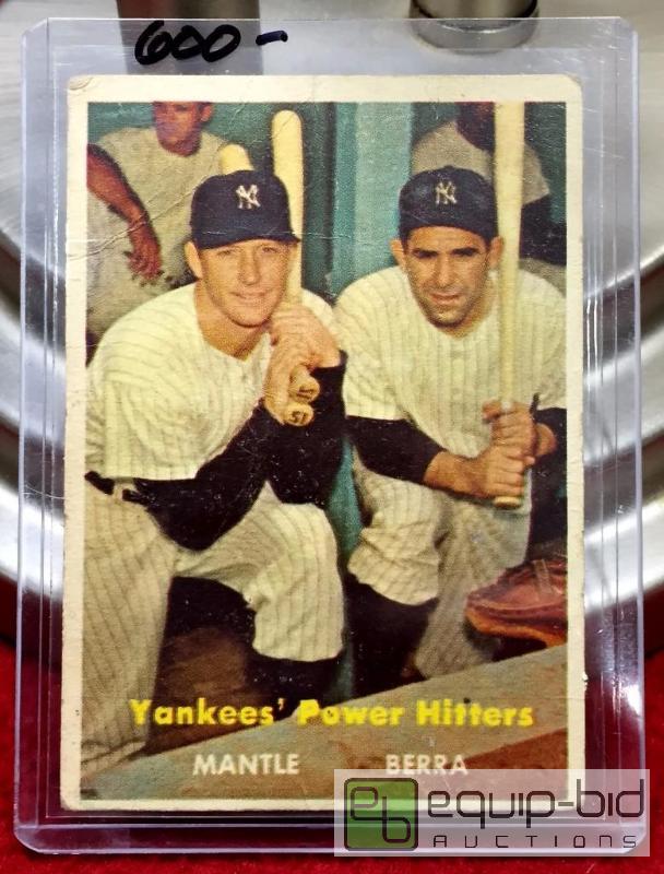 lot 1004 image: 1957 TOPPS&nbspMICKEY MANTLE  YOGI BERRA BO...