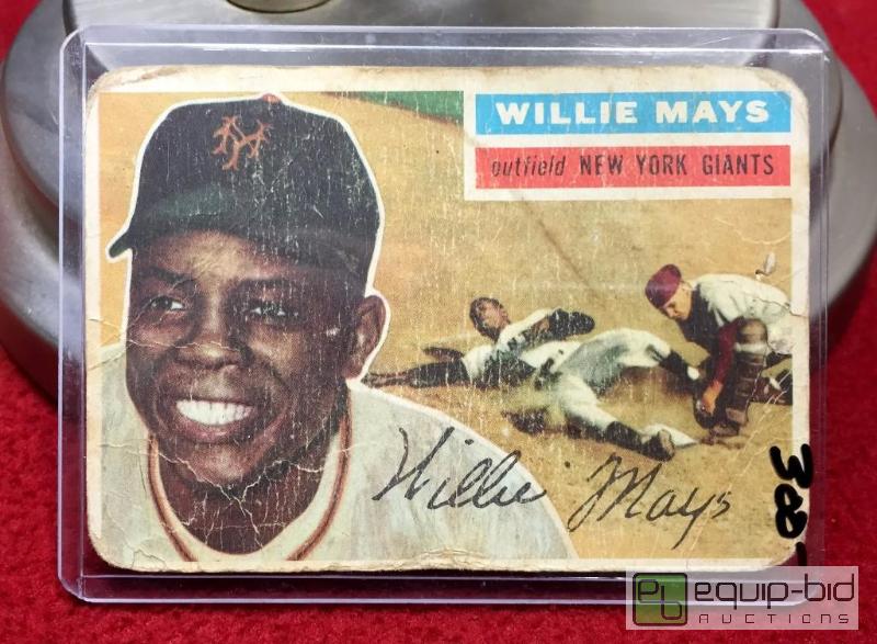 lot 1006 image: 1956 TOPPS WILLIE MAYS&nbspBOOK VALUE $300  ...