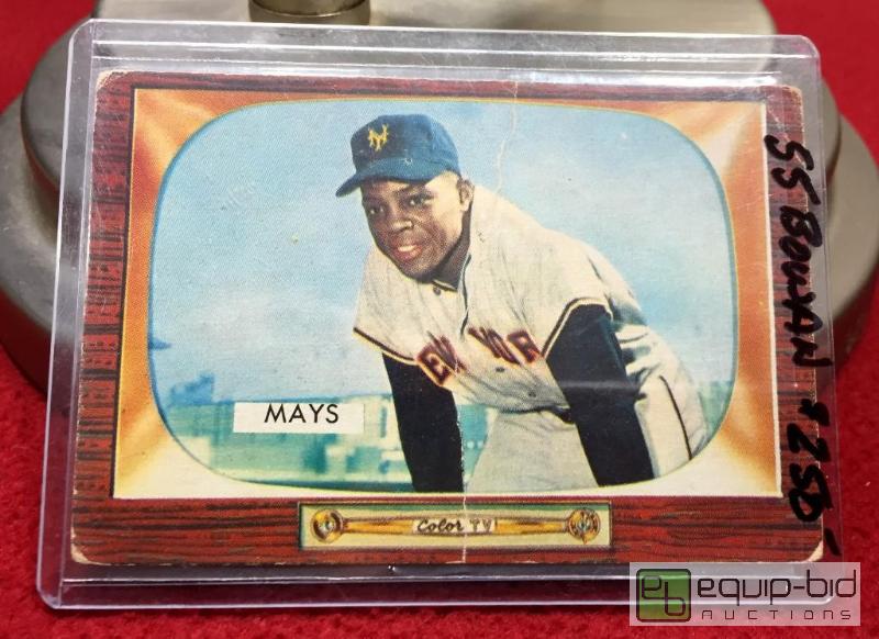 lot 1007 image: 1955 BOWMAN&nbspWILLIE MAYS BOOK VALUE $250 ...