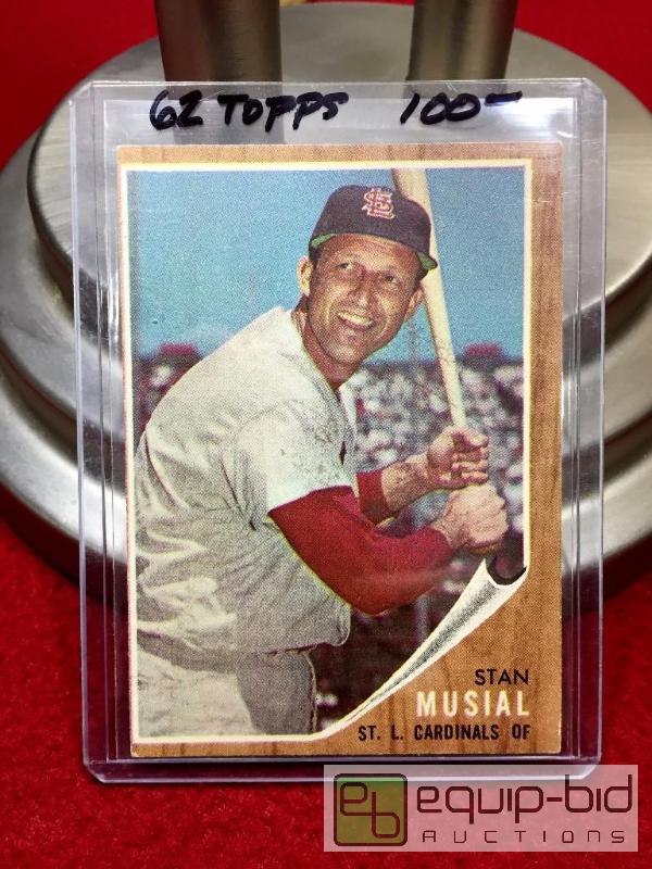 Sold at Auction: 1962 Topps Stan Musial Signed Baseball Card