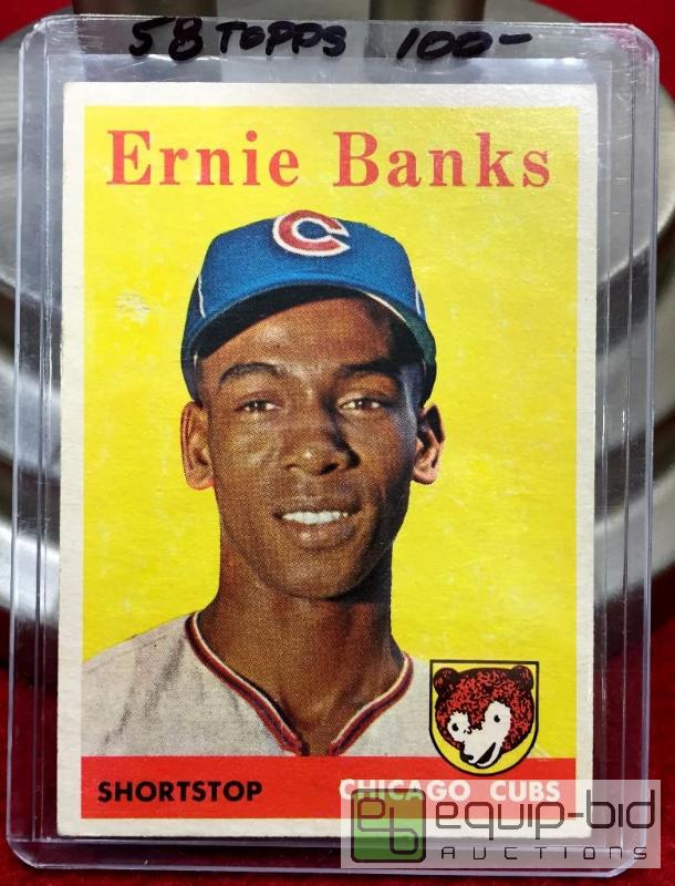lot 1011 image: 1958&nbspTOPPS&nbspERNIE BANKS&nbspBOOK VA...