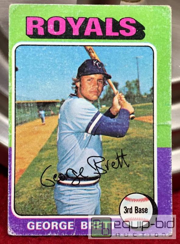 lot 1021 image: 1975 TOPPS GEORGE BRETT ROOKIE CARD  A VERY R...