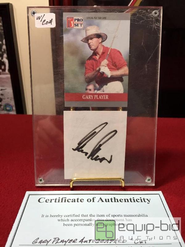 lot 1034 image: GARY PLAYER PGA GOLF HALL OF FAMER AUTOGRAPHE...