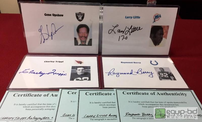 lot 1036 image: 4 NFL HALL OF FAME AUTOGRAPHS&nbsp  SUPERST...
