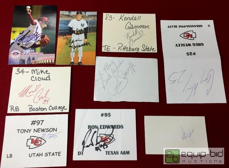 lot 1039 image: NICE LOT OF ASSORTED AUTHENTIC AUTOGRAPHED CA...