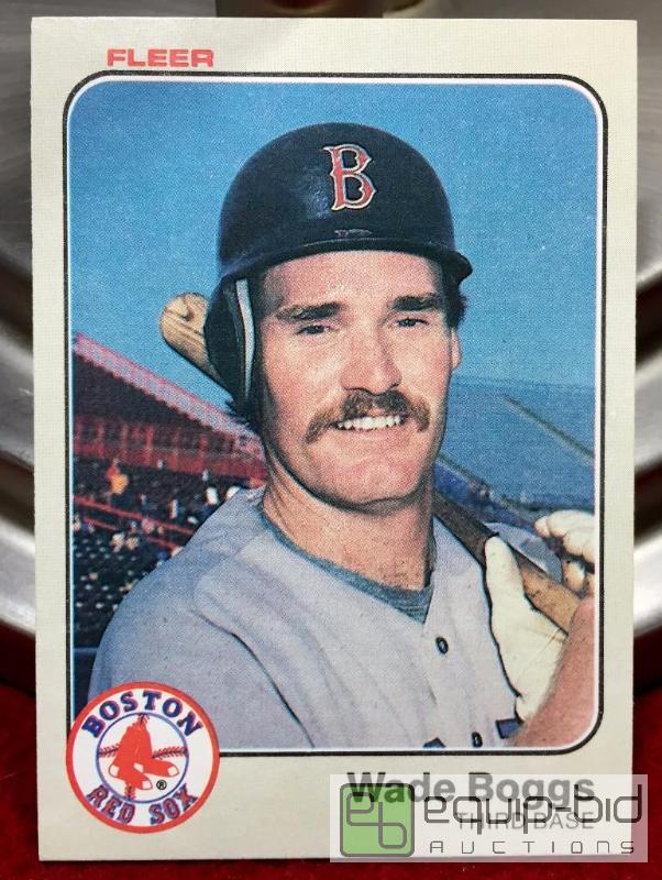 lot 1048 image: 1983 WADE BOGGS FLEER ROOKIE BASEBALL CARD  O...