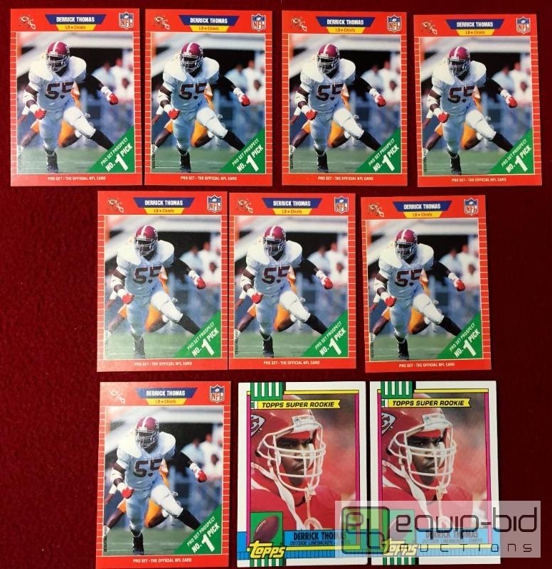 lot 1049 image: (10) DERRICK THOMAS KANSAS CITY CHIEFS ROOKIE...