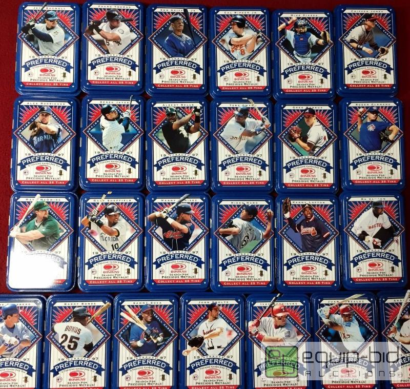 lot 1060 image: RARE 1997 DONRUSS PREFERRED COLLECTOR TIN SE...
