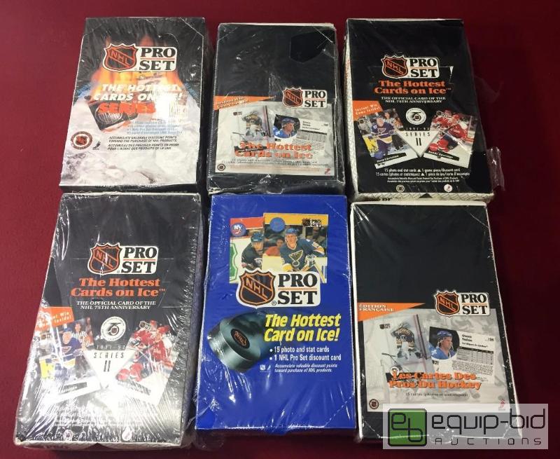 lot 1064 image: (6) FACTORY SEALED BOXES HOCKEY PACKS RARE  A...