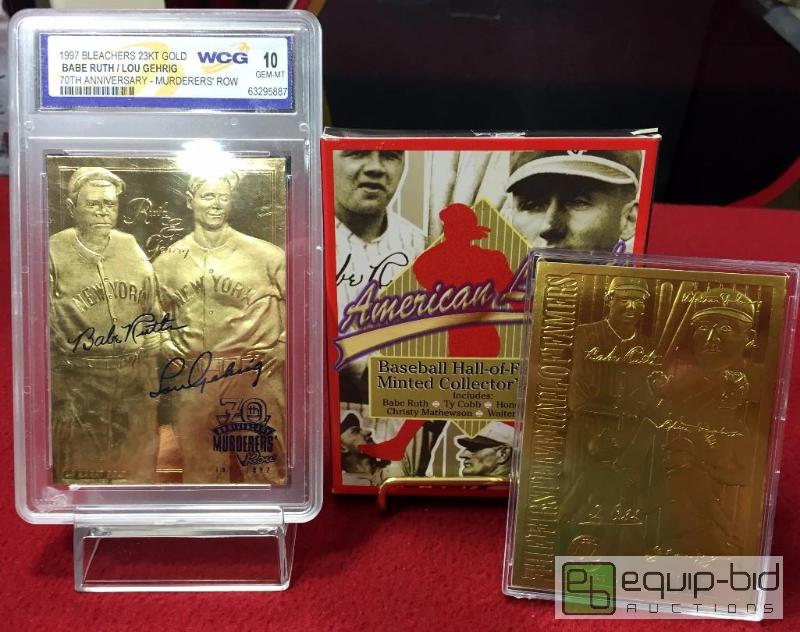 lot 1076 image: BABE RUTH AND LOU GEHRIG GRADED 10 GOLD 23 KA...