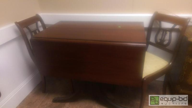 lot 2 image: Amazing Antique Table with Two Chairs...
