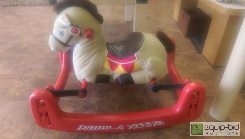 lot 205 image: Radio Flyer Plush Rocking Horse in Like New C...