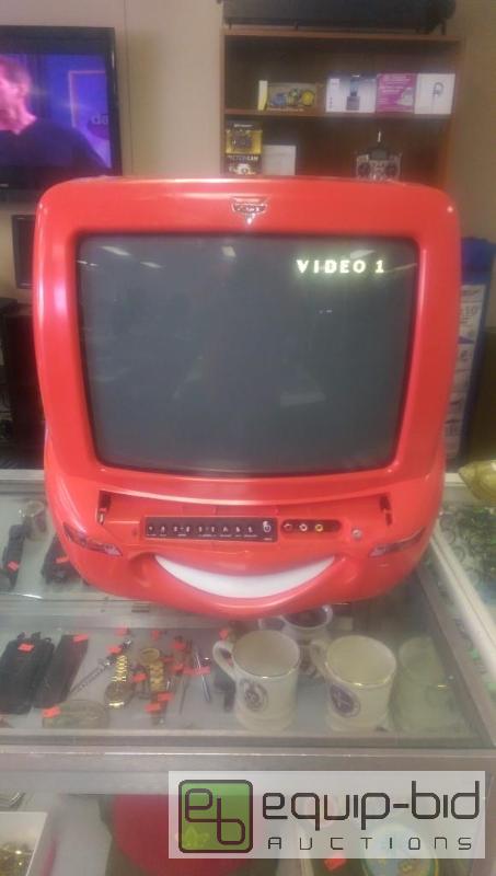lot 278 image: Cars Kids TvDvd Combo no remote and face pla...