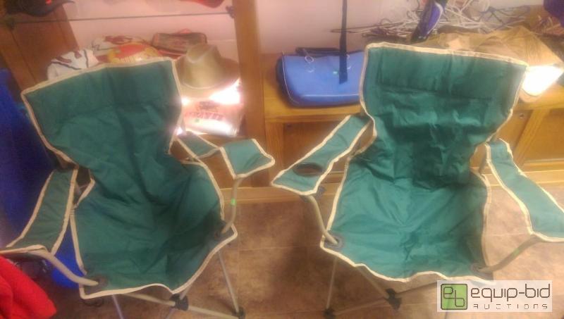 lot 313 image: Pair of folding outdoor chairs...