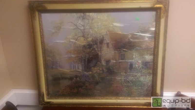 lot 323 image: Beautiful Wall Art great vintage frame...