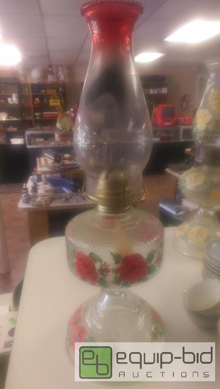 lot 46 image: Pair of Old Oil Lamps...